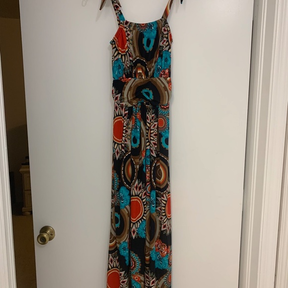 Fun maxi dress, colorful, bright, casual or dressy - Picture 2 of 3